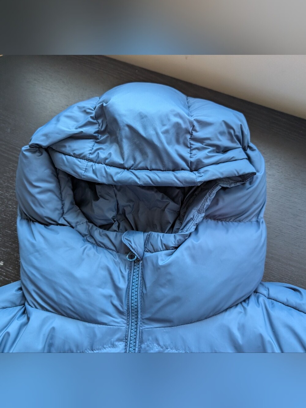 Joe Fresh Hooded Long Puffer Jacket in Navy - Picture 7 of 14